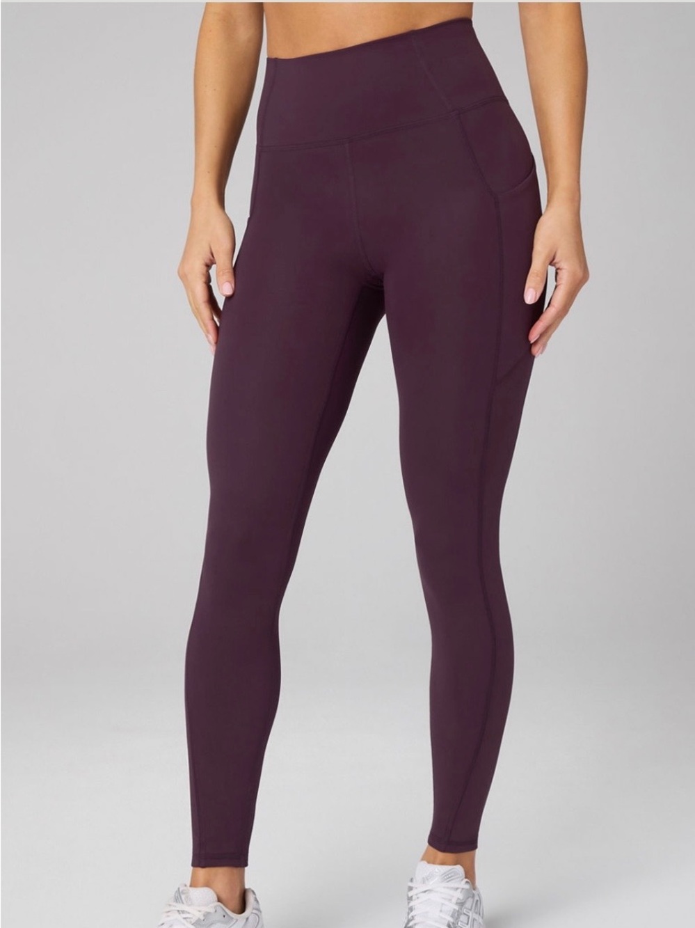 Fabletics Oasis PureLuxe High-Waisted Pocket Leggings in Oxblood Women Small S